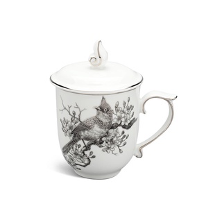 Ca trà sứ minh long 0.3l - mẫu đơn-chích chòe