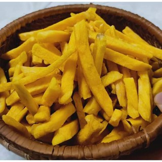 1KG Khoai lang vàng sợi sấy giòn hàng loại 1 xuất khẩu túi zip