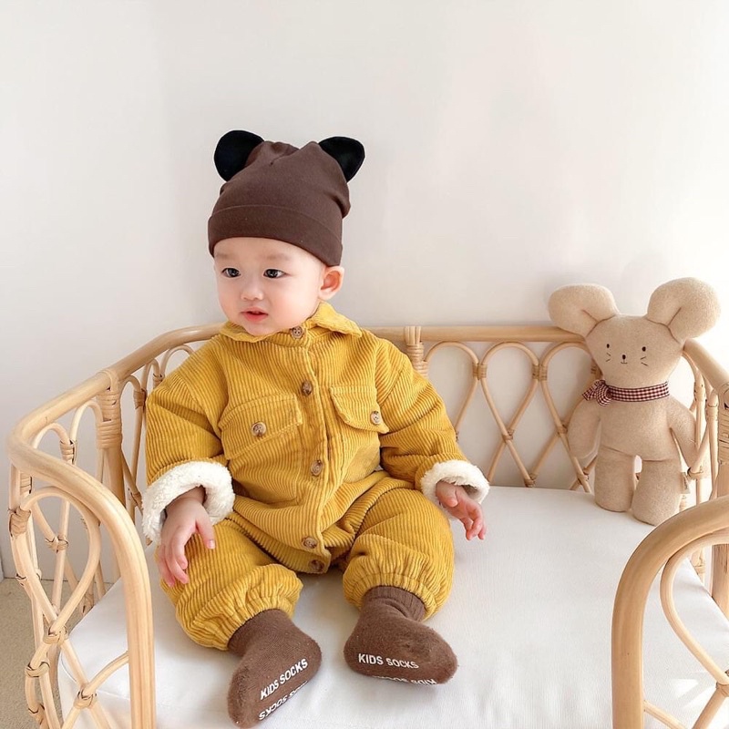 Body Nhung Tăm Lót Lông ấm áp cho bé trai & bé gái