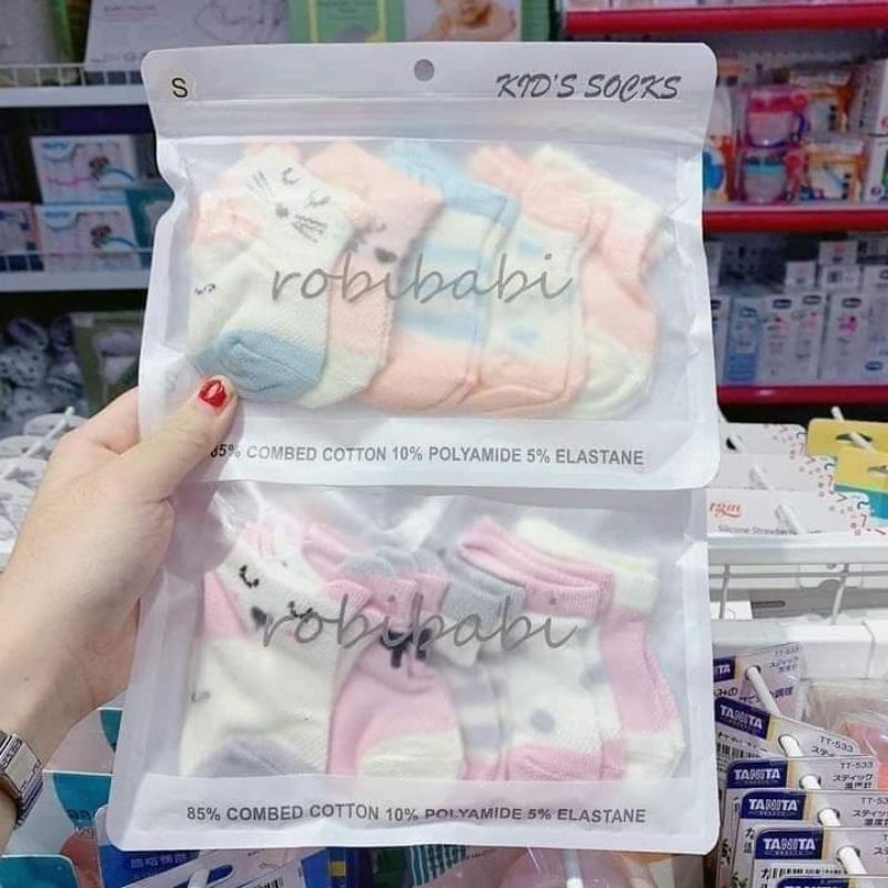 Combo 10 chiếc tất xịn cho bé từ sơ sinh đến 5y nhiều mẫu