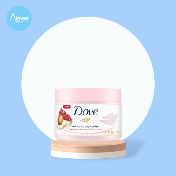 Tẩy tế bào chết body Lựu đỏ &amp; Bơ hạt mỡ Dove Exfoliating Body Polish Pomegranate Seeds &amp; Shea Butter 298g [Aimee1992]