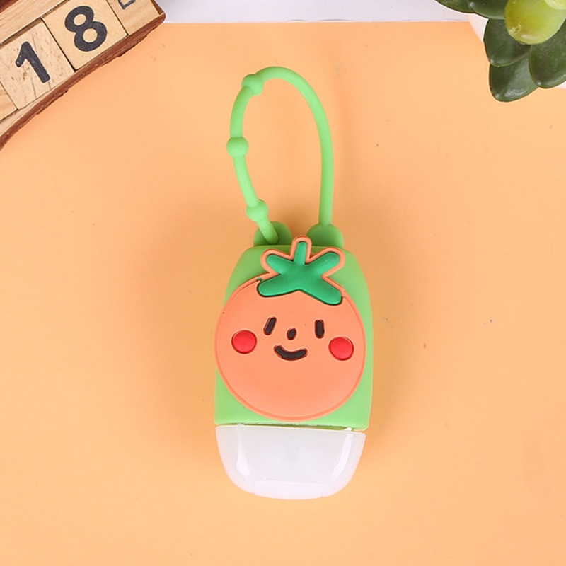 Set 20 Bình Rỗng Đựng Nước Hoa / Móc Khóa Bằng Silicon Hình Oval Hoạt Hình 30ml