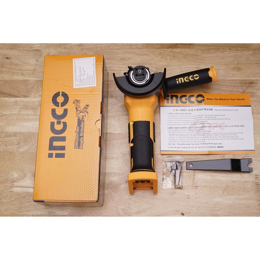20V Thân Máy mài góc dùng pin Lithium-ion 100mm INGCO CAGLI1001