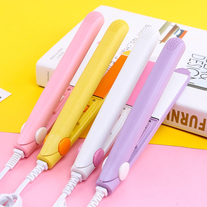 candy color nẹp điện mini máy duỗi tóc ướt và khô sáng tạo gia dụng nhỏ gọn uốn cầm tay không khí