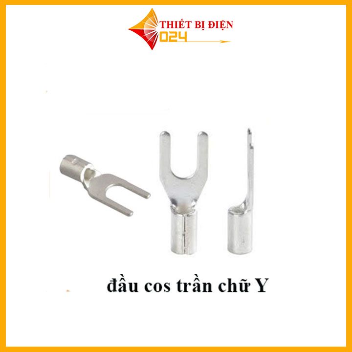 100 chiếc Đầu cốt Y trần [ 1.25-3, 1.25-4, 2-4 , 1-4 , 2-3 , 3.5-5 ] m