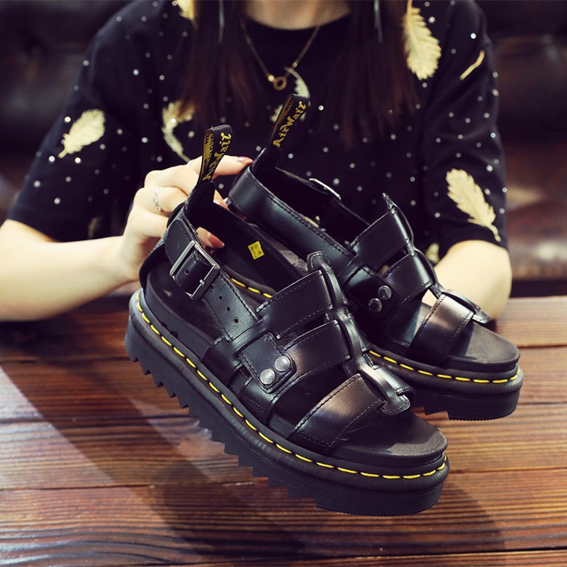 DR MARTENS Xăng đan Đế Dày Thời Trang Đi Biển Cho Nữ