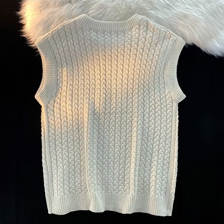 Áo sweater Dệt Kim Sát Nách Cổ Tròn Dáng Rộng Thời Trang Cho Nam Và Nữ