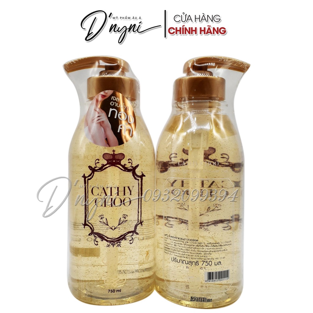 SỮA TẮM VÀNG TRẮNG DA CATHY CHOO 24k &amp; 9 Pollens 750ml