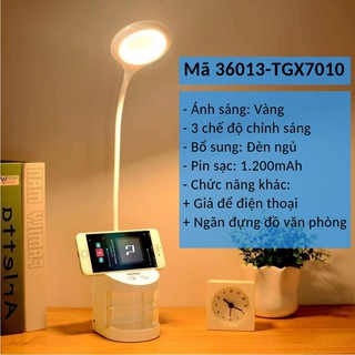 Đèn bàn sạc điện ánh sáng Vàng chống cận có giá để điện thoại ( Gía tốt )