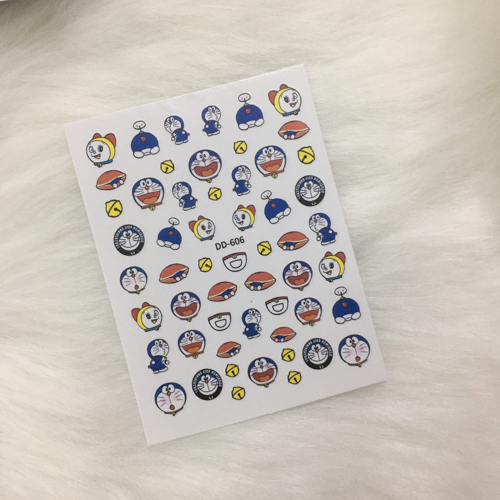 Sticker nail gấu Moschino trang trí móng tay, decal dán móng tay gấu moschino