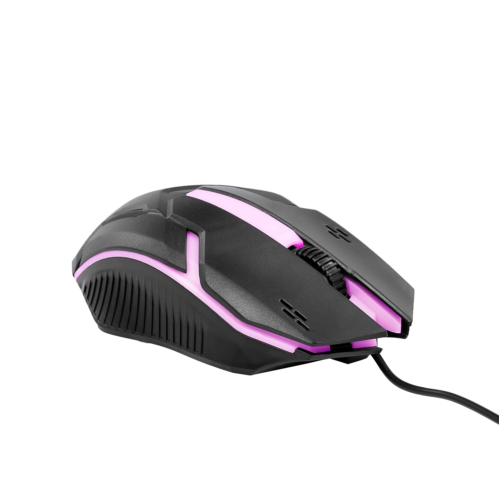 Wired Optical Mouse Optical Sensor Gaming Mouse 1200DPI USB Gaming Mouse Ergonomic Mouse With Colorful Breathing Light Black