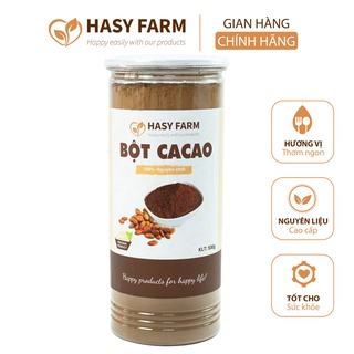 Bột cacao nguyên chất 100% chất lượng cao cấp thơm ngon vị truyền thống 500g - Hasy Farm