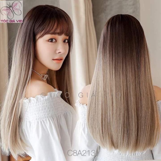 Tóc giả thẳng omber vàng kim