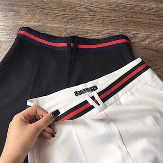 Quần baggy vải cạp viền