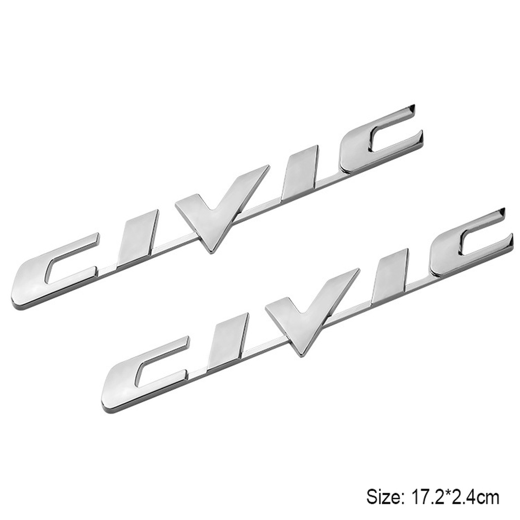 Biểu tượng đuôi sau Honda Civic Logo Civic logo chữ kim loại logo đuôi sau xe