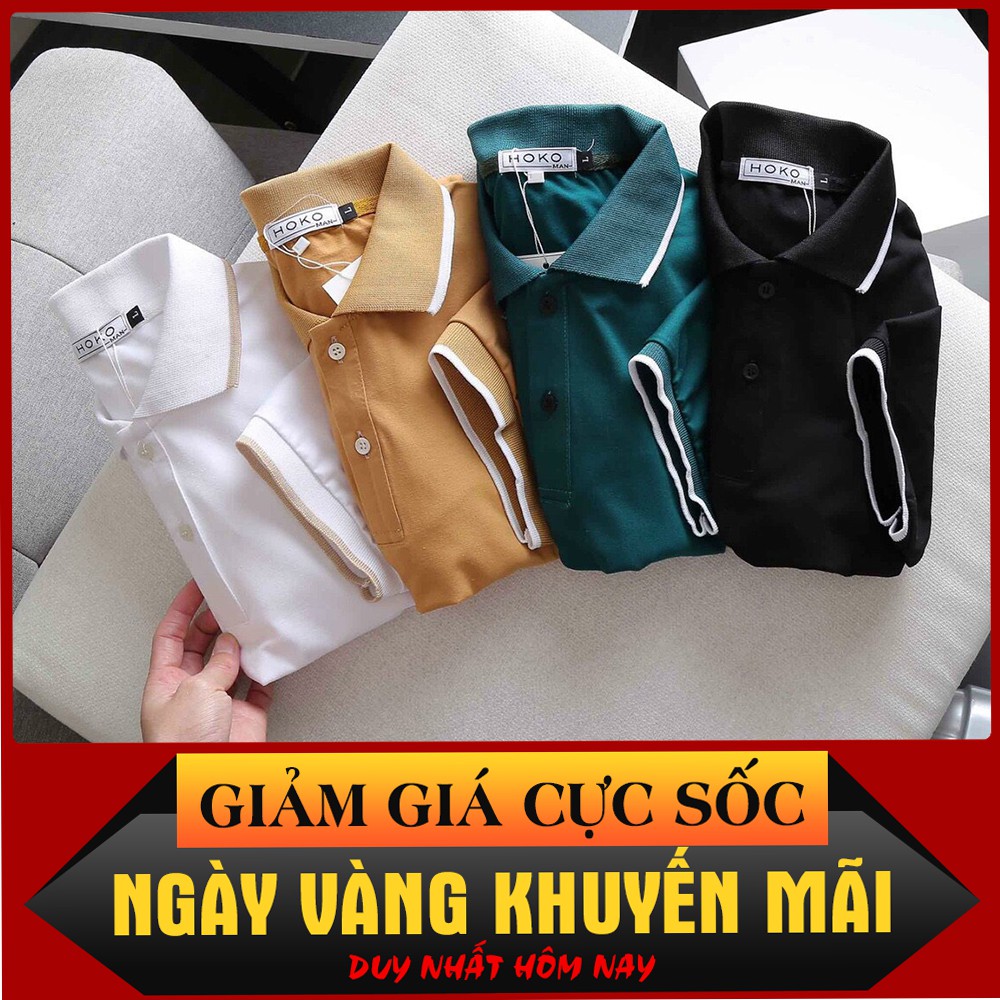 Áo thun Polo nam ngắn tay trơn cao cấp chuyên xuất khẩu (đủ 4 size)