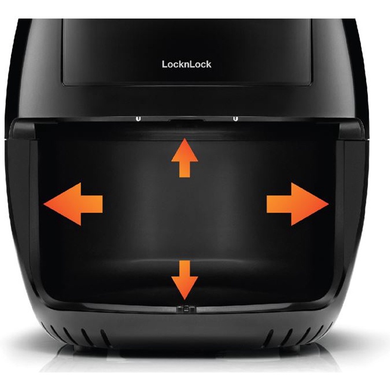 Nồi chiên không dầu Locknlock Visible Digital Air Fryer EJF282BLK 6.2L màu đen - BABYHOPSG
