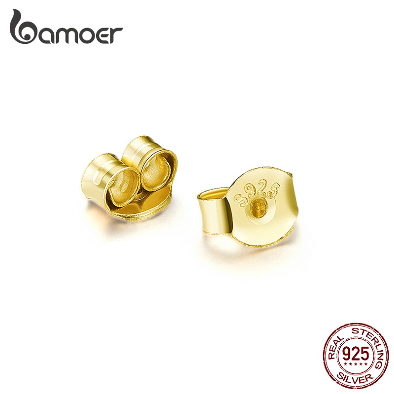 BAMOER Bông Tai BạC 925 Đơn Giản Thời Trang