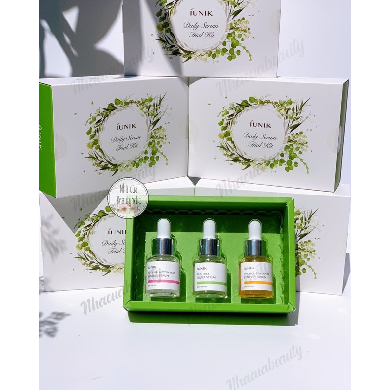 Set tinh chất mini IUNIK Daily Serum Trial Kit