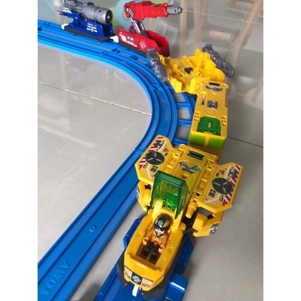 Set mô hình tàu hoả Takara Tomy tomica Takara Tomy Pla-rail Hyper Builder Powered Liner Hyper Cargo Transport Set