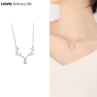 Mặt dây chuyền hình sừng tuần lộc phong cách Hàn Quốc