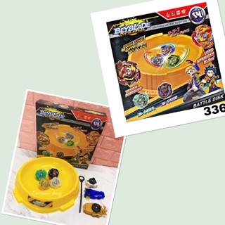 Sàn đấu và 4 con quay beyblade burst mâm quay 32cm
