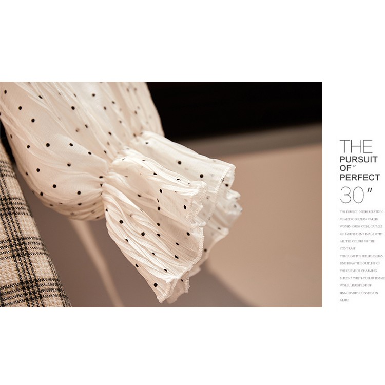 [Mã WAMT1505 giảm 10K đơn 0K] 🌸Hàng Order🌸 Váy Kẻ Bigsize Phối Tay Chấm Bi Nơ Ngực Tiểu Thư Dịu Dàng🌸Hàng Quảng Châu | BigBuy360 - bigbuy360.vn