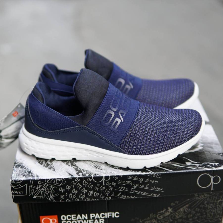 GIÀY SLIPON CỔ CHUN VẢI OCEAN PACIFIC - Xanh