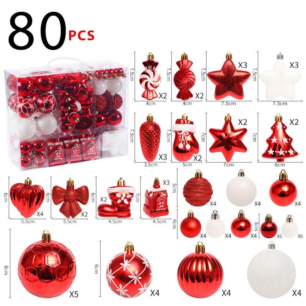 Set 1 80 Quả Châu Nhỏ 30mm Trang Trí Cây Thông Noel