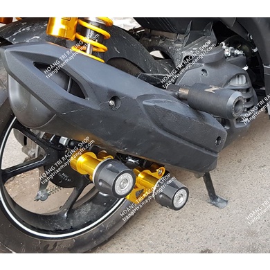 Chống đổ bô Rizoma cho NVX 125/155 VÀNG ĐỎ ĐEN - gù chống ngã pô NVX 125 155 CNC