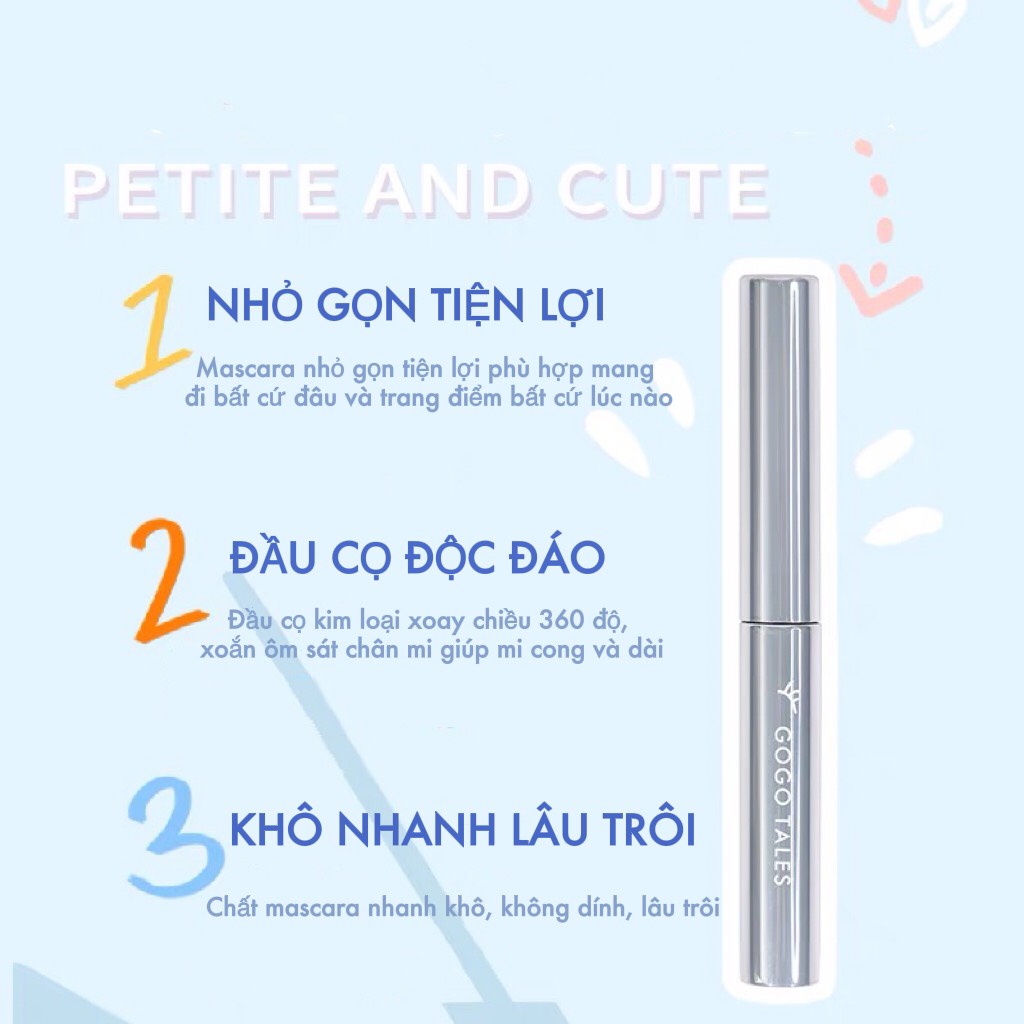 Chuốt mi kim loại GOGO TALES mascara làm dài mi cong mi Sunny Feather Curl Mascara Gogotales GT347 GOGO98