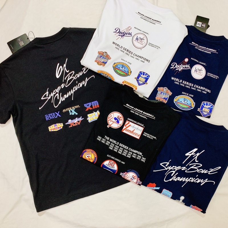 [CHÍNH HÃNG] ÁO THUN NEW ERA NFL SUPER BOWL CHAMPION PATCH NY  - ÁO TSHIRT FULL TAG - UNISEX NAM NỮ - HÀNG NHẬP KHẨU