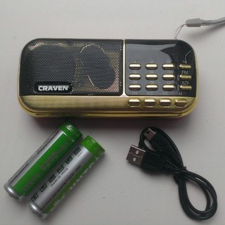 Loa nghe nhạc usb thẻ nhớ fm craven cr-836