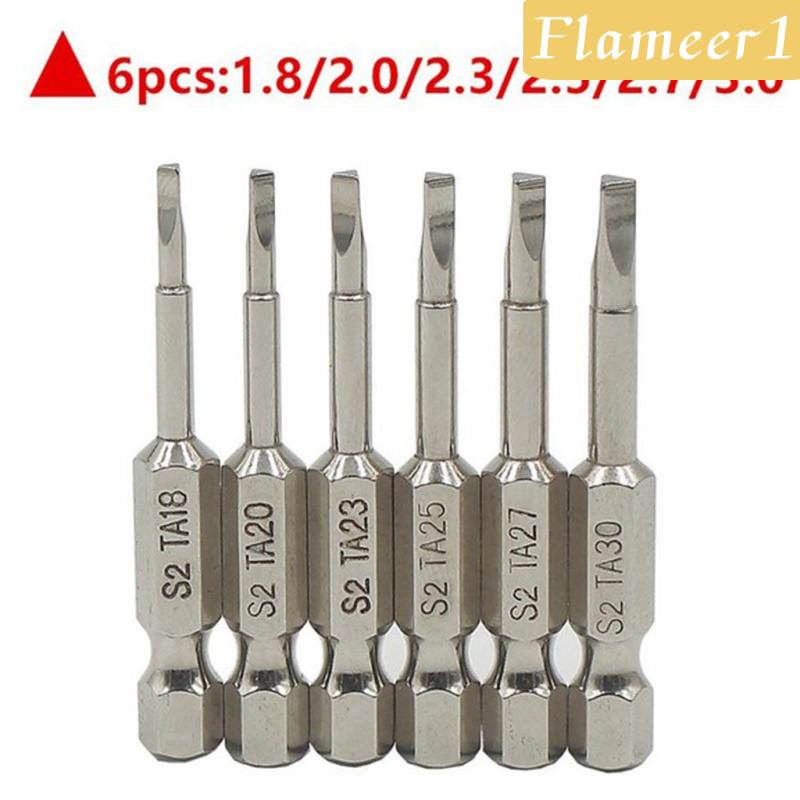 Bộ 6 Đầu Tua Vít Tam Giác 1 / 4 &quot;50mm Chuyên Dụng Cho Sửa Chữa Đồ Chơi