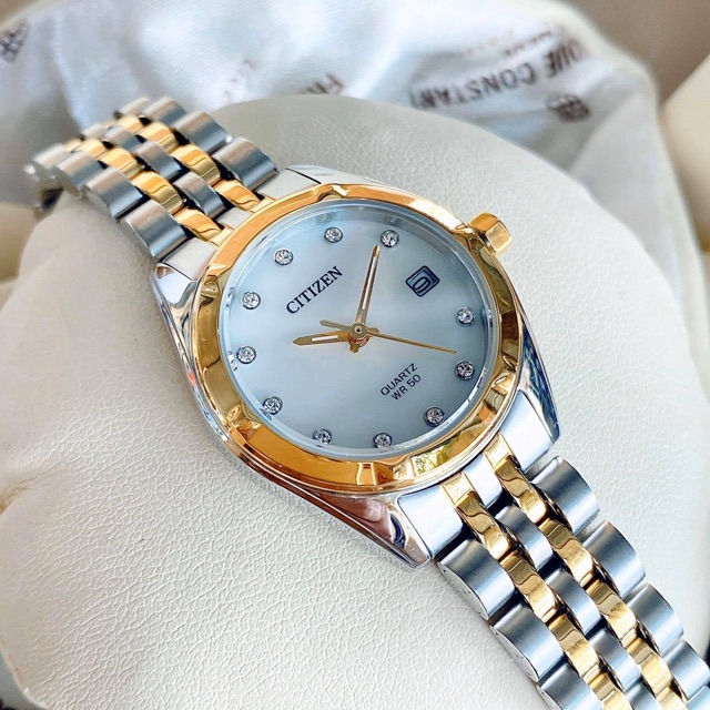 Đồng hồ nữ Citizen EU6054-58D 28mm, máy Quartz, mạ vàng PVD, dây Demi Gold sang trọng và thanh lịch