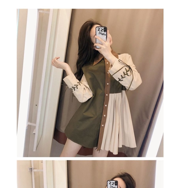 Áo sơ mi tay dài phong cách retro Hồng Kông thời trang mùa xuân 2022 cho nữ