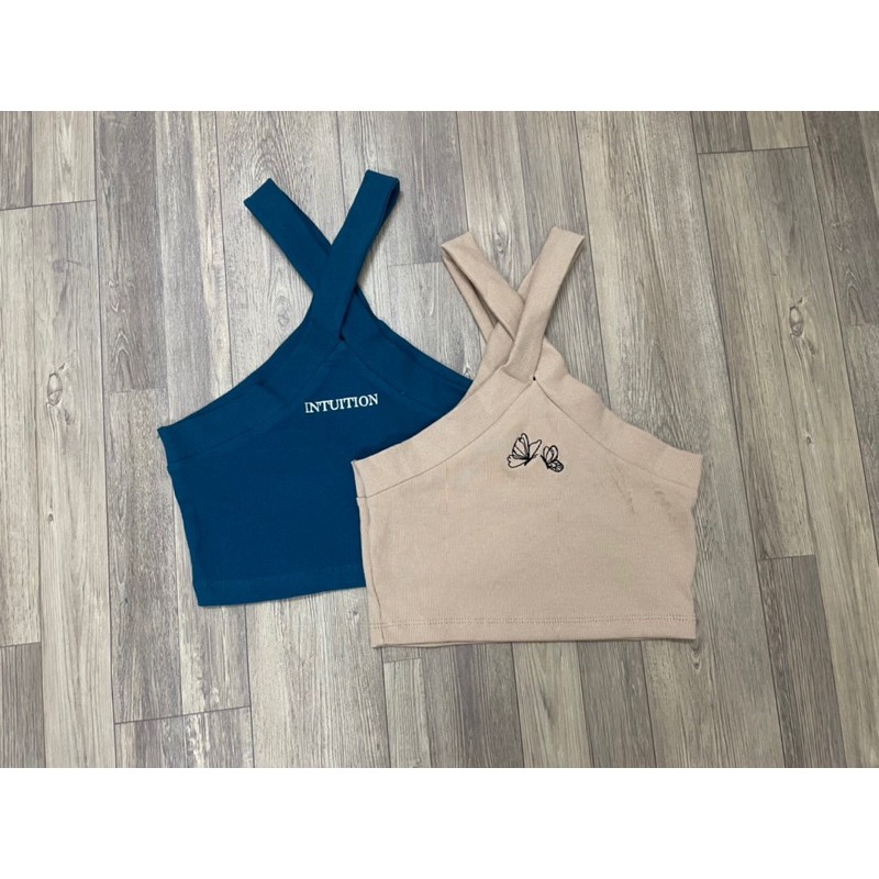 Áo yến croptop gân f.21