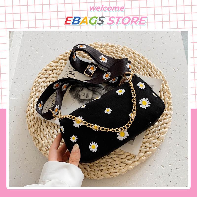 [ HOT ] Túi Đeo Vai Nữ Hoa Cúc Trẻ Trung Năng Động TEB366