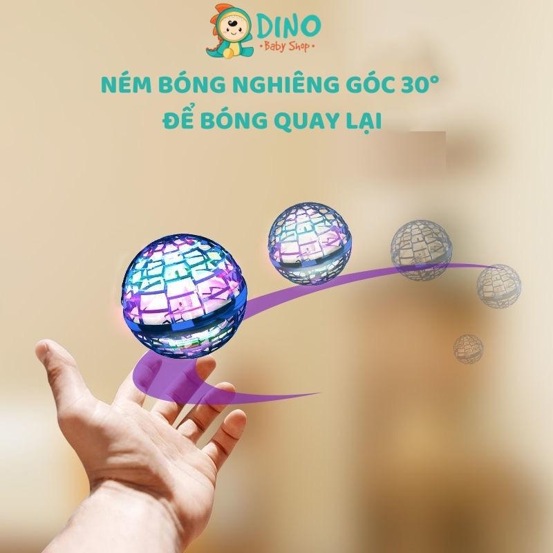 Quả cầu ma thuật boomerang, Đồ chơi quả bóng UFO lơ lửng có đèn nhấp nhát phát sáng nhiều màu cho bé DiNo