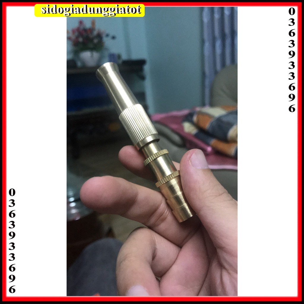 Đầu Vòi Tăng Áp Đa Năng Bằng Đồng, Tưới Cây, Rửa Xe Cực Mạnh