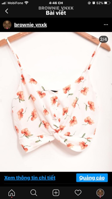 Áo dây hoa F2.1 form croptop