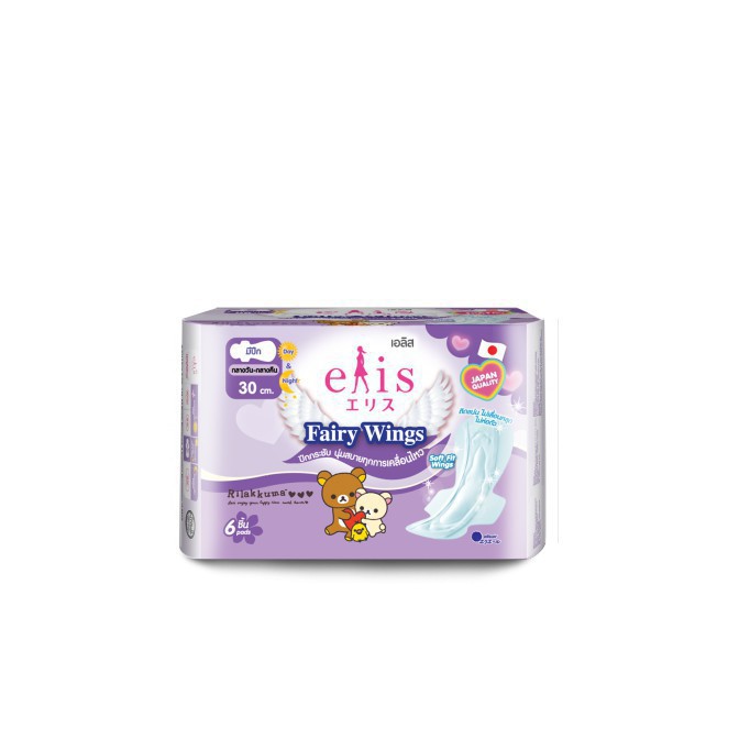 Băng vệ sinh siêu thấm Elis Fairy Wings 30 cm ( 6 miếng/gói )