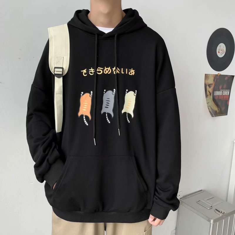 2 Colors【M-XXL】Sweatshirt personality Printing Long Sleeve Hoodie Sweater Coat Couple Outfit Casual Outerwear Loose | BigBuy360 - bigbuy360.vn