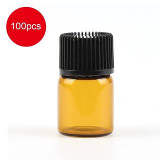 Set of 100 small 2ml glass jars for essential oil extraction