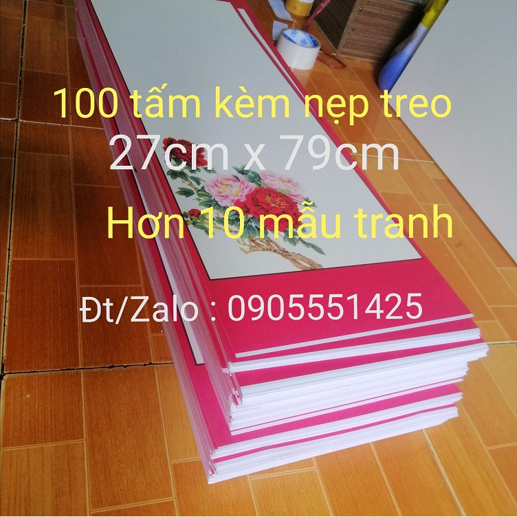 Bộ 100 tấm Giấy viết thư pháp kèm nẹp treo.Giấy ganh.Mành tre, biểu lụa thư pháp. Giấy, nghiêng, bút, mực viết thư pháp.