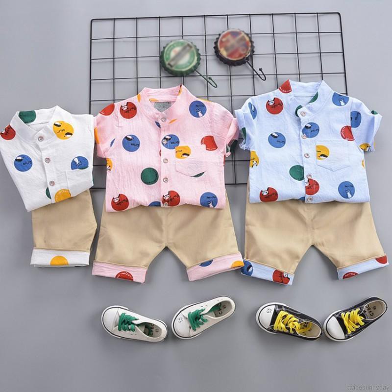 Set quần áo hoạt hình xinh xắn dành cho bé trai