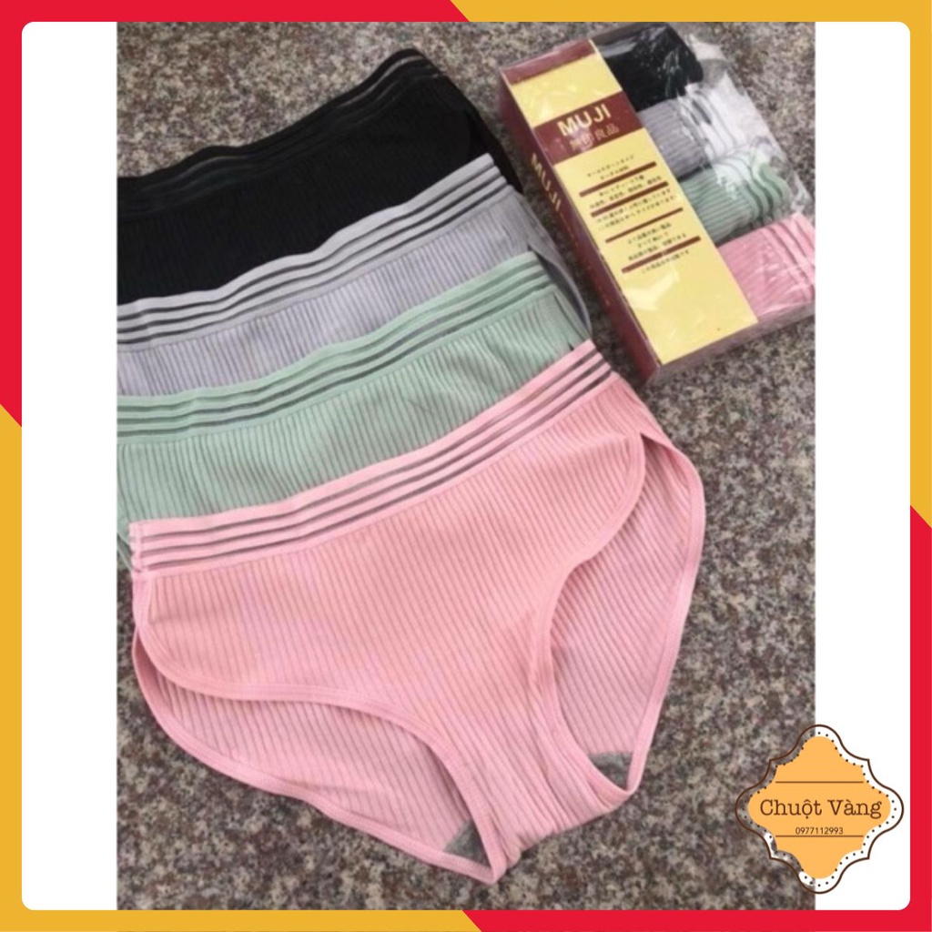 Sỉ hộp 4 quần lót len tăm Muji