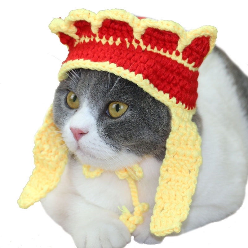 Mũ len Đường Tăng cho mèo độ nghiệp