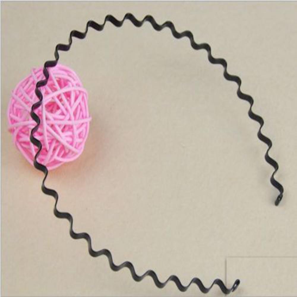 Men Women Unisex Black Wavy Hair Head Hoop Band Sport Headband Hairband Fashion