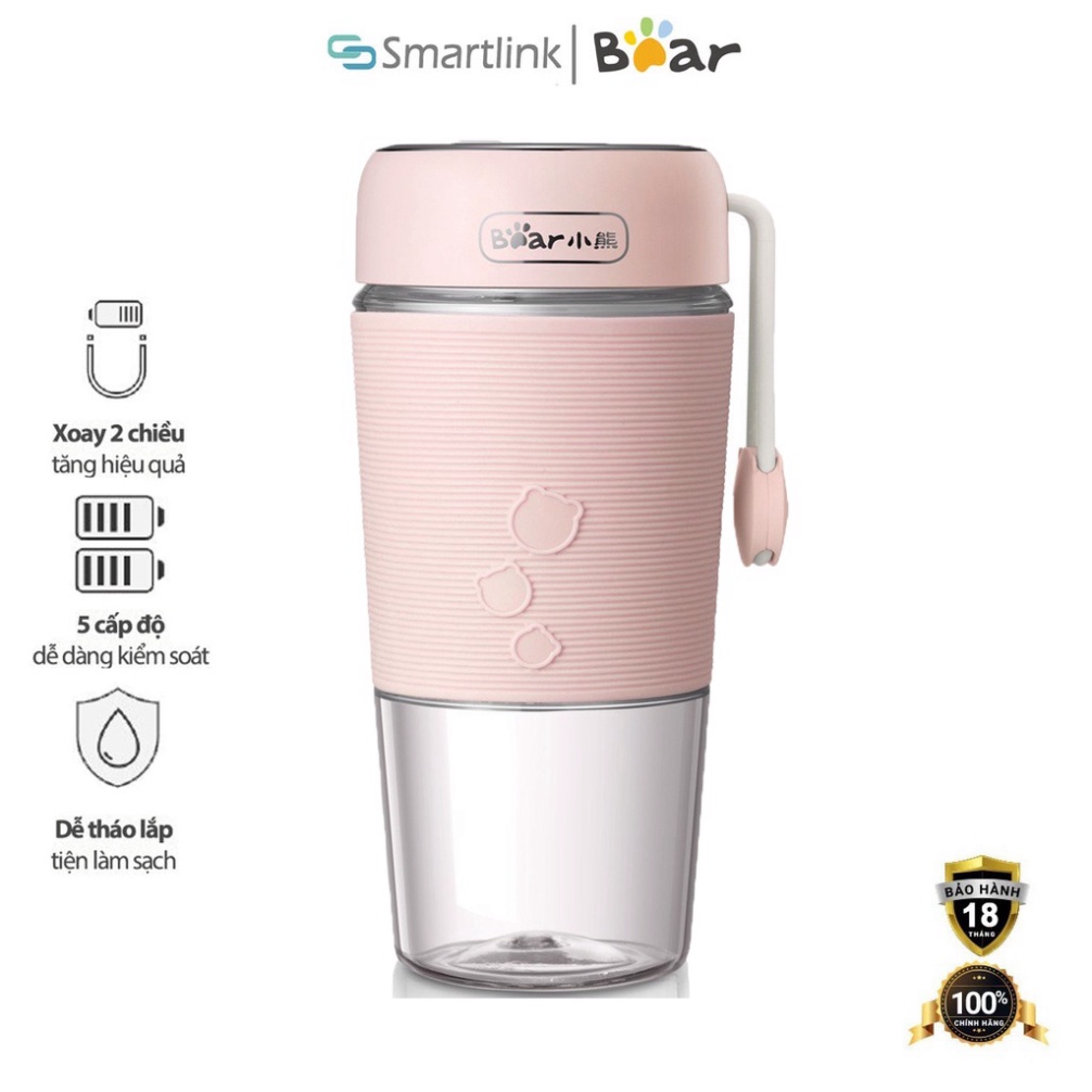 Máy Xay SInh Tố Cầm Tay Mini Bear LLJ-B03C1- Bảo hành 18 Tháng